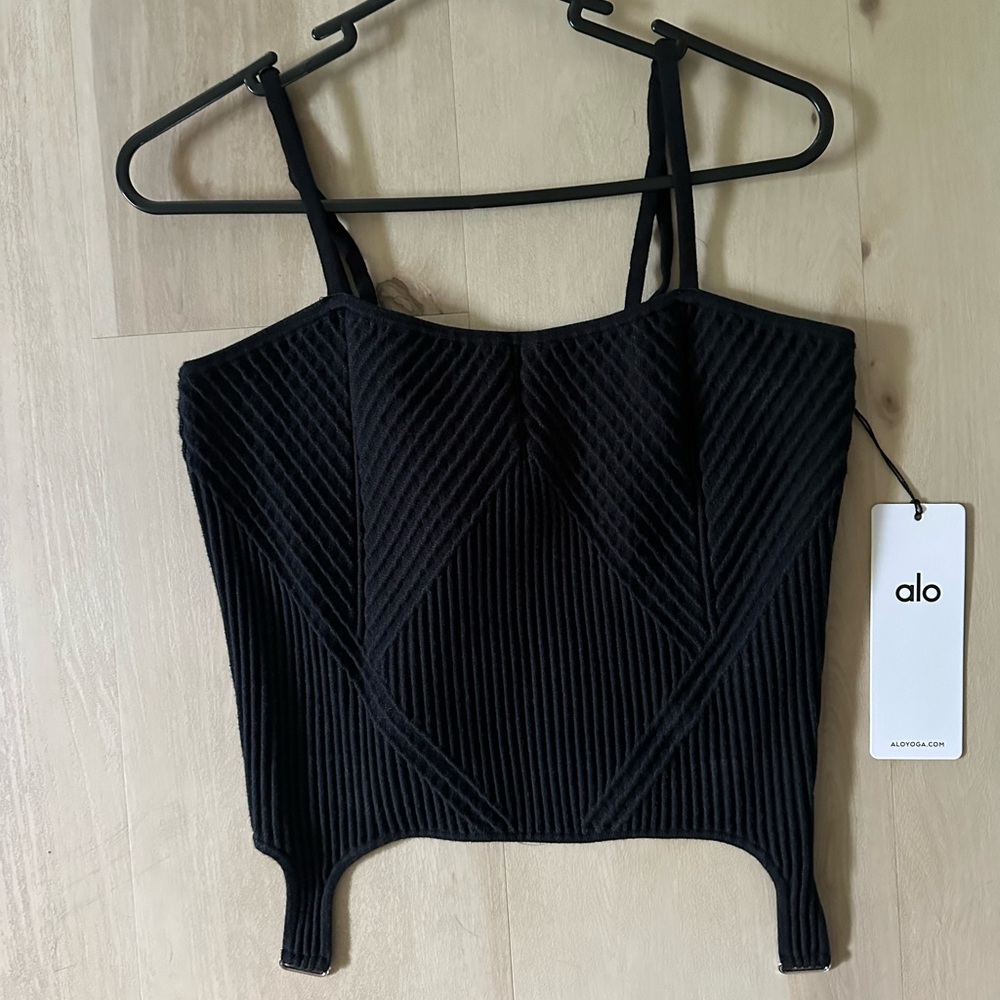 Alo Tank NWT “Knit Garter Cropped Tank”   NWT